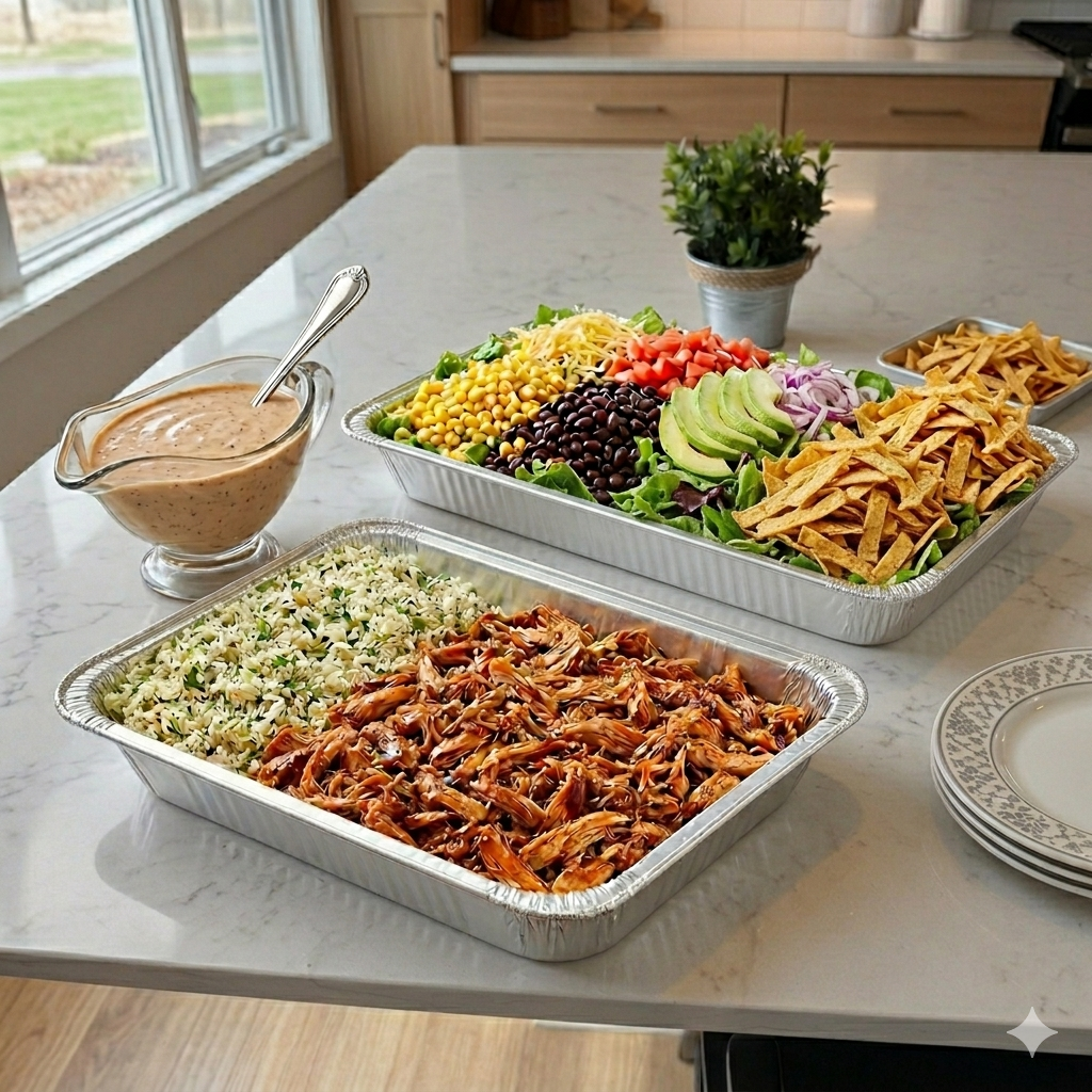 BBQ Chicken Rice Bowls Gathering Size