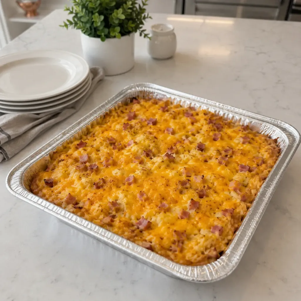 Hash Brown Casserole — Ham & Cheese Casserole Gathering Size
