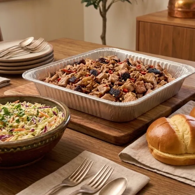 Carolina Style Chopped Pork Sandwiches (Baked)