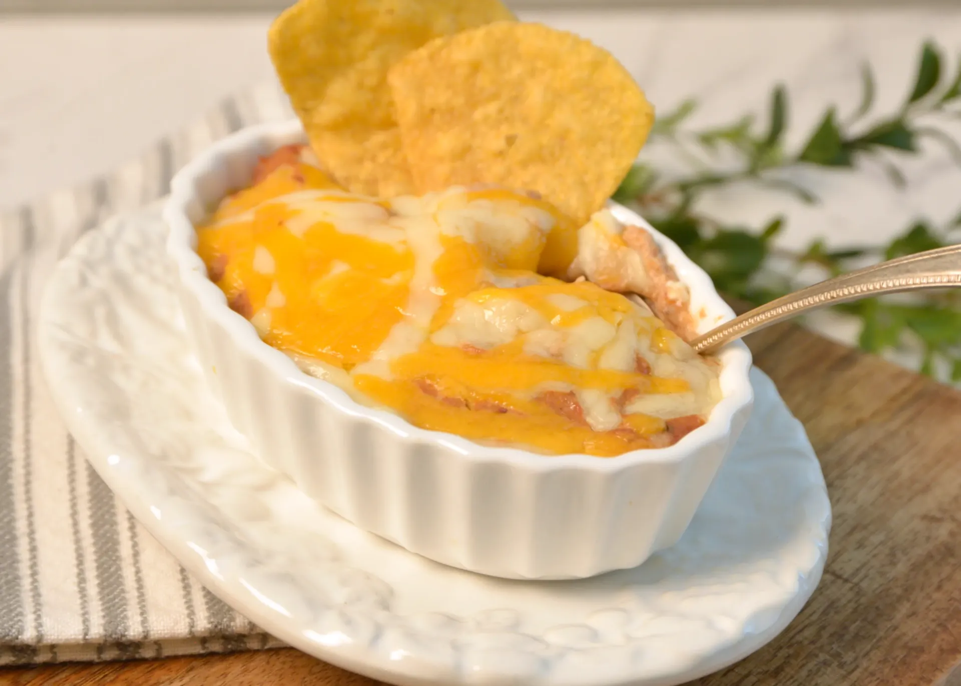 Cheesy Bean Dip (Baked)